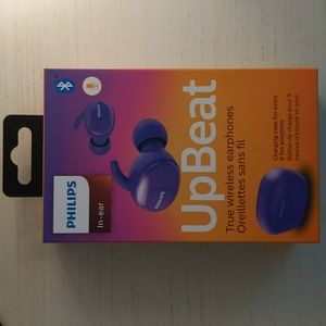 Philips UpBeat wireless earphones in purple
